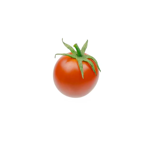 Tomate Cerise Fraîche Isolée Sur Fond Blanc — Photo