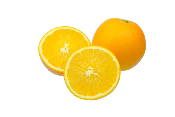 Навельні Апельсини Білому Тлі — стокове фото