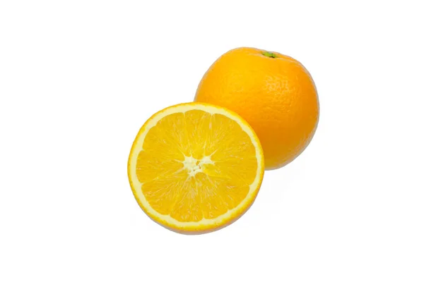Nabel Orangen Auf Weißem Hintergrund — Stockfoto