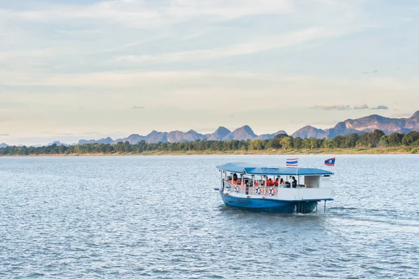 Лодка Реке Меконг Nakhonphanom Таиланде Лао — стоковое фото