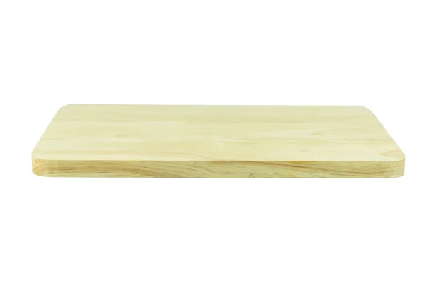 Lege Top Van Houten Plank Geïsoleerd Een Witte Achtergrond Voor — Stockfoto