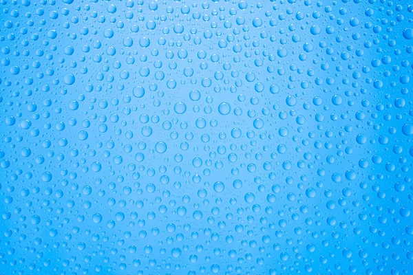 Kapky Vody Modrém Pozadí — Stock fotografie