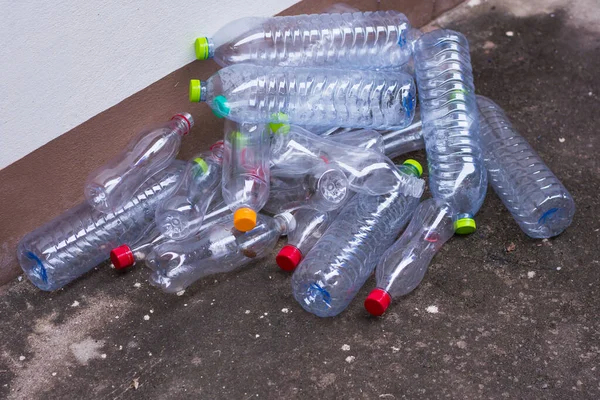 Pila Botellas Plástico Reciclables — Foto de Stock