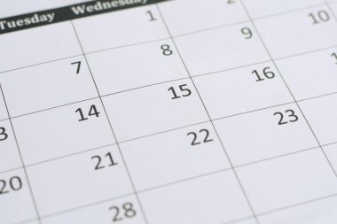 Takvim sayfasını kapat