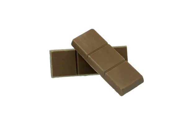 Barra Chocolate Aislado Sobre Fondo Blanco — Foto de Stock