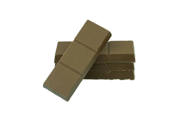 Sjokoladeplate Isolert Hvit – stockfoto