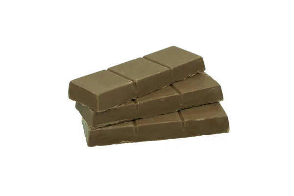 Barra Chocolate Aislada Blanco — Foto de Stock