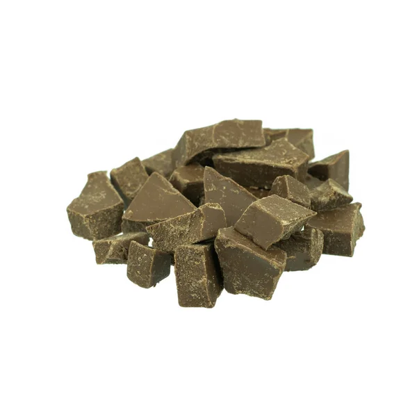 Gebrochener Schokoladenriegel Isoliert Auf Weißem Hintergrund — Stockfoto
