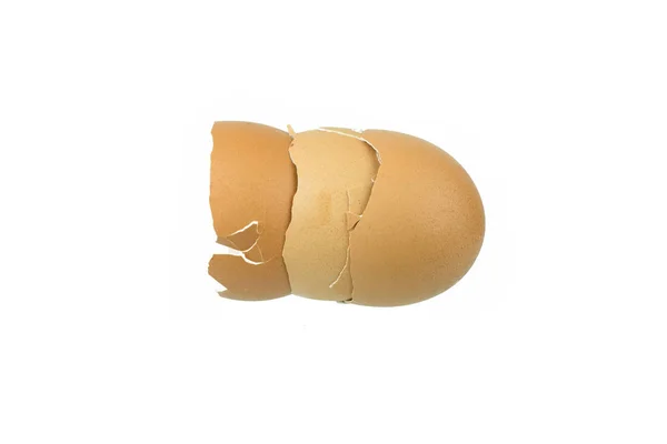 Broken Empty Egg Shell Isolated White Background — Stock Photo, Image