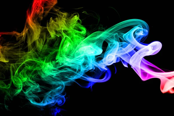 抽象的な虹の煙の背景 ストック画像