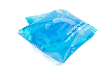 Serin ve sıcak paket jeli beyazda izole