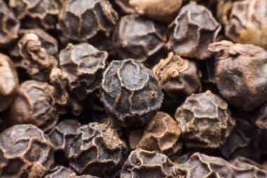 Karabiber taneleri arka plan olarak yakın çekim