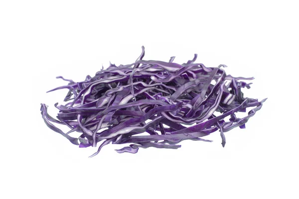 Sliced Purple Cabbage Isolated White Background — Stock Photo, Image