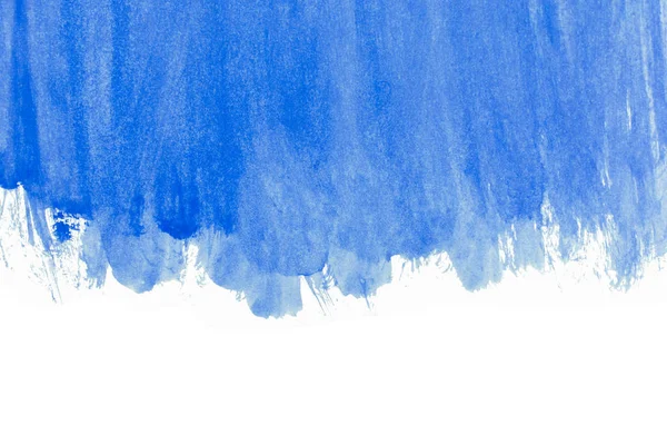 Blå Handmålade Brush Stroke Daub Bakgrund — Stockfoto