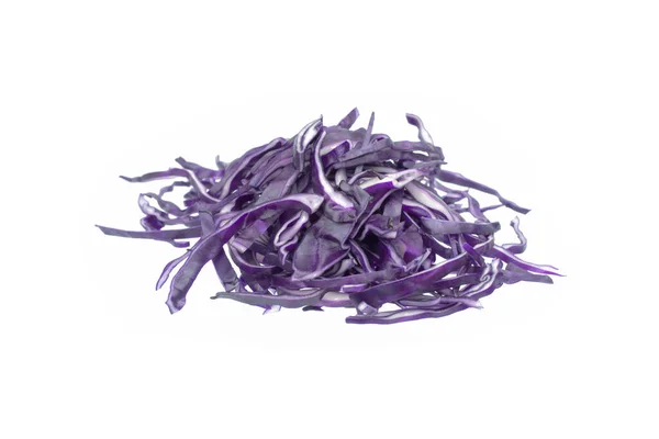 Repollo Púrpura Rodajas Aislado Sobre Fondo Blanco —  Fotos de Stock