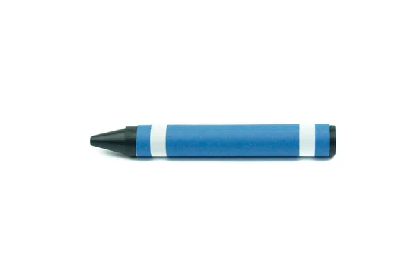 Black Crayon Wax Pencil Isolated White Background — Stockfoto