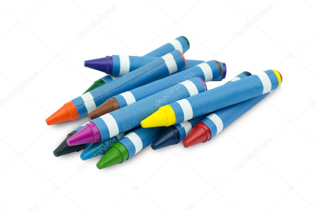 Crayon Wax Pencil Isolated on White Background