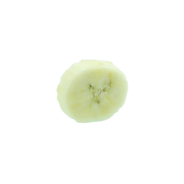 Fette Banana Isolate Bianco — Foto Stock