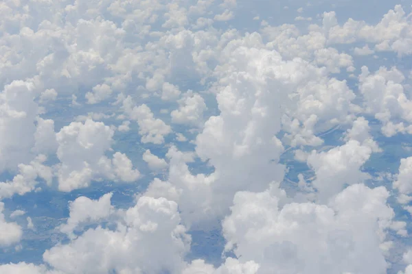 Skyline View Clouds Air Plane — Stock Photo, Image