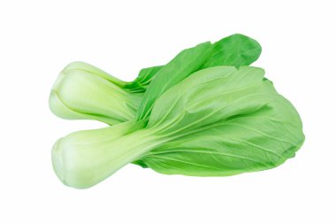 Çin lahanası (Çince lahana) üzerinde beyaz izole