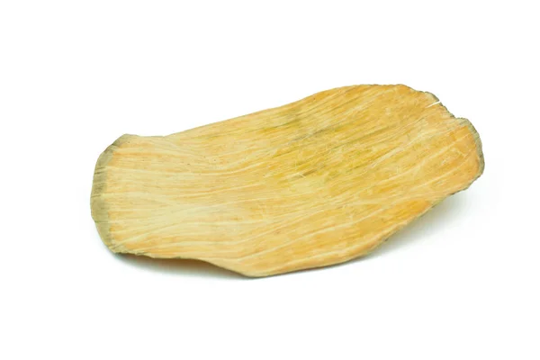 Foglie Banana Essiccate Isolate Sfondo Bianco — Foto Stock