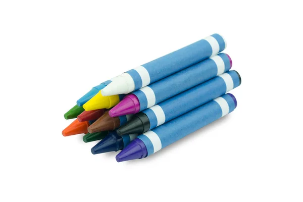 Crayon Wax Pencil Isolated White Background — 스톡 사진