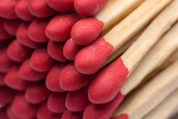 Close Red Matches Wooden Match — 스톡 사진