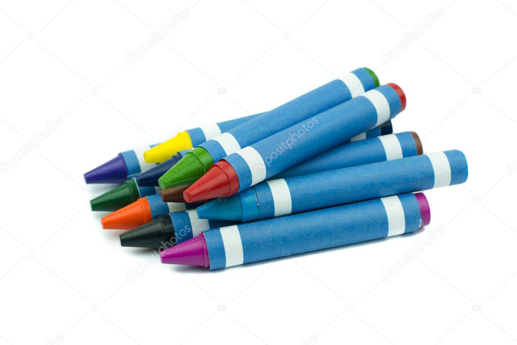 Crayon Wax Pencil Isolated on White Background