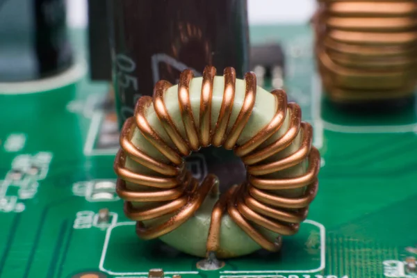 Inductor copper coils on the circuit board