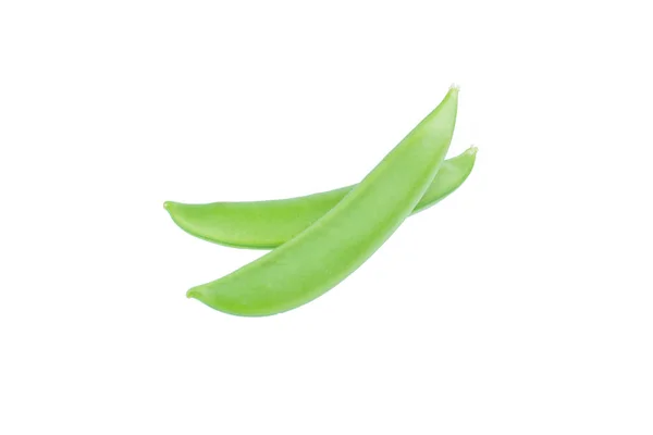 Pods Green Peas Isolated White Background — Stock Photo, Image