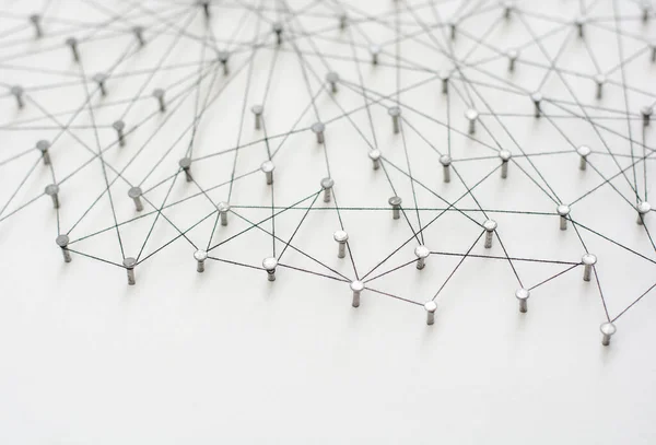 Entidades Vinculantes Red Networking Redes Sociales Comunicación Por Internet Abstracta — Foto de Stock