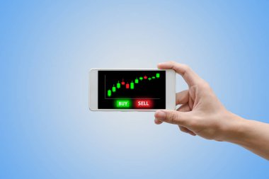 Eski konsept, el sanatçısı sanal ekranla akıllı telefon ticareti yapıyor.