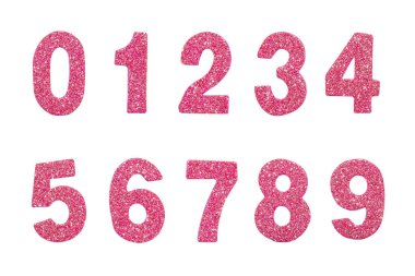 İzole edilmiş pembe parıltı seti. Tasarım için. kırpma yolu ile