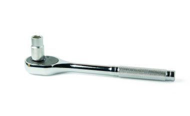 Soket anahtarı anahtarı anahtarı, sopa yolu ile beyaz arkaplanda izole edildi 