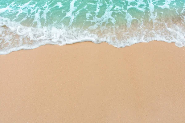 Conceito Praia Verão Onda Suave Mar Praia Areia Vazia Fundo — Fotografia de Stock