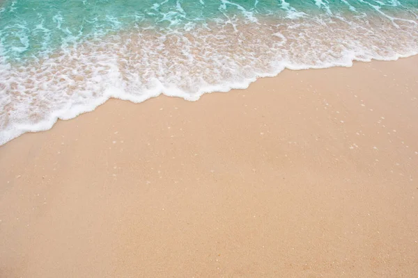 Концепція Літнього Пляжу Яка Хвиля Моря Порожньому Піщаному Пляжі Фон — стокове фото