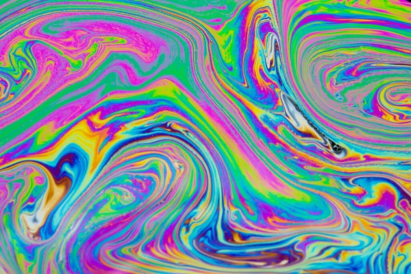 Психоделічні Різнокольорові Візерунки Фону Фото Макрознімок Мильних Бульбашок — стокове фото