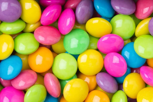 Pile Colorful Sweet Candy Chocolates Coated White Paper Colourful Collection Royalty Free Stock Photos