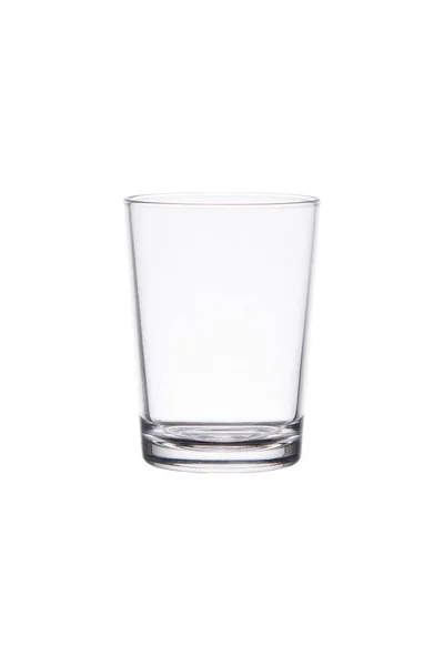 Leeg Waterglas Geïsoleerd Wit Met Knippad — Stockfoto