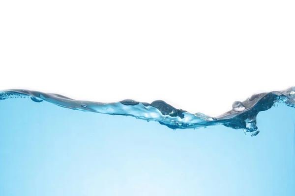 Чиста Світло Блакитна Хвиля Води Ізольована Білому Тлі — стокове фото