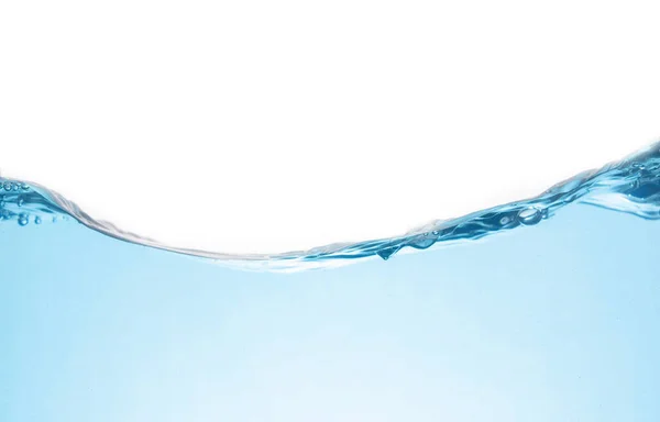 Temiz Açık Mavi Dalgası Beyaz Arkaplanda Izole Edildi — Stok fotoğraf