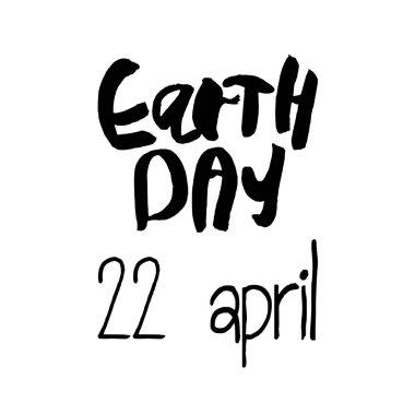 Dünya gün kavramı - dekoratif handdrawn yazı