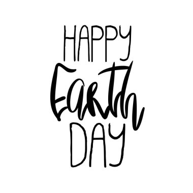 Dünya gün kavramı - dekoratif handdrawn yazı