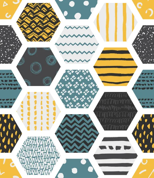 Modèles sans couture colorés avec nids d'abeilles Illustrations De Stock Libres De Droits