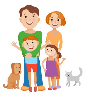 sevimli çizgi aile 