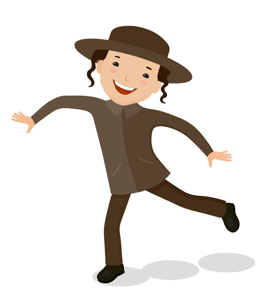 Dancing jewish kid