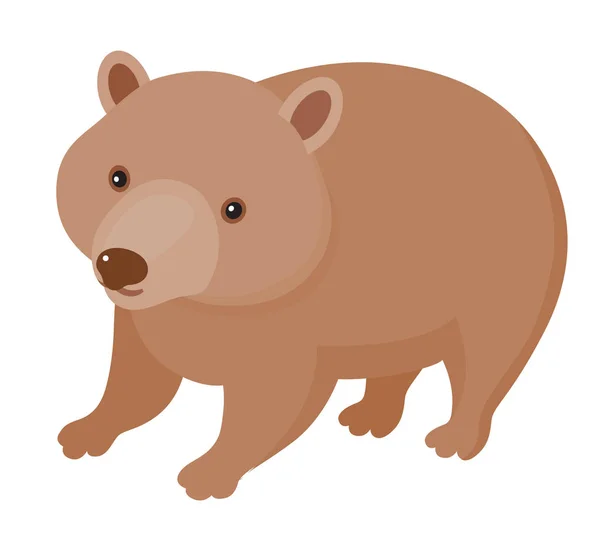 Lindo wombat de dibujos animados — Vector de stock