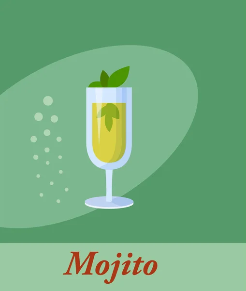 Mojito cocktail menu-item — Stockvector
