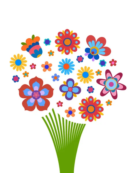 Барвисті квіти букет — стоковий вектор