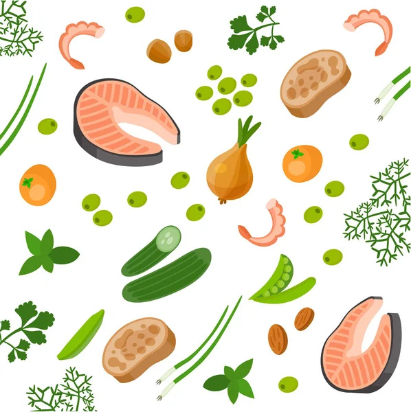 Health organic food background — Stock Vector